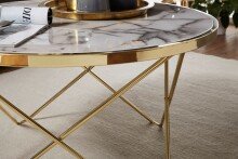 Couchtisch in Gold - 85x85x49 (LxBxH)