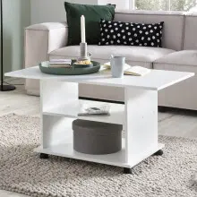 Couchtisch in Weiß - 54x95x51cm (LxBxH)