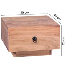 Nachttisch in Braun - 40x40x25 (LxBxH)