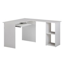 Schreibtisch in Weiß - 140x120x75cm (LxBxH)