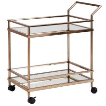 Servierwagen in Gold - 45x65x84 (LxBxH)