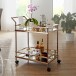 Servierwagen in Gold - 45x65x84 (LxBxH)