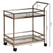 Servierwagen in Gold - 45x65x84 (LxBxH)