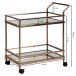 Servierwagen in Gold - 45x65x84 (LxBxH)