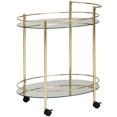 Servierwagen in Gold - 67x46x79 (LxBxH)