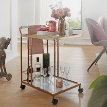 Servierwagen in Gold - 67x45x80 (LxBxH)