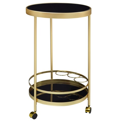 Servierwagen in Gold - 45x45x76 (LxBxH)