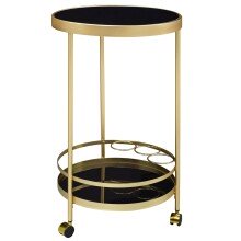 Servierwagen in Gold - 45x45x76 (LxBxH)