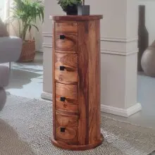 Design Sideboard Sheesham Massivholz 35x85x35 cm |...