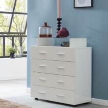 Sideboard in Weiß - 76x35x84cm (LxBxH)