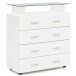 Sideboard in Weiß - 76x35x84cm (LxBxH)