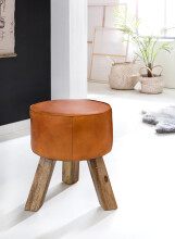 Sitzhocker in Braun - 37x37x45 (LxBxH)
