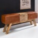 Sitzhocker in Braun - 120x29x53cm (LxBxH)