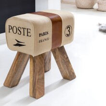 Design Turnbock Sitzhocker CANVAS Braun 40 x 30 x 47 cm |...