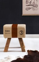 Sitzhocker in Braun - 40x30x47 (LxBxH)