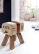 Sitzhocker in Braun - 40x30x47 (LxBxH)