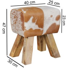 Sitzhocker in Bunt - 40x30x47 (LxBxH)
