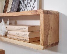 Wandregal (3er Set) in Braun - 80x15x20 (LxBxH)