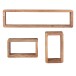 Wandregal (3er Set) in Braun - 80x15x20 (LxBxH)