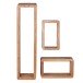 Wandregal (3er Set) in Braun - 80x15x20 (LxBxH)