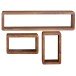 Wandregal (3er Set) in Braun - 80x15x20 (LxBxH)