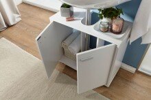 Waschbeckenunterschrank in Weiß - 60x30x55cm (LxBxH)