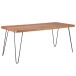 Esstisch in Braun aus Akazie Massivholz Beine: Metall - 80x180x76cm (LxBxH)