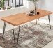 Esstisch in Braun aus Akazie Massivholz Beine: Metall - 80x180x76cm (LxBxH)
