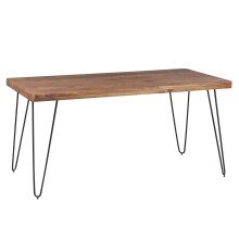 Esstisch in Braun aus Massivholz Sheesham - 80x120x76cm...