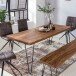 Esstisch in Braun aus Massivholz Sheesham - 80x120x76cm (LxBxH)