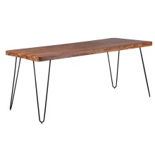Esstisch in Braun aus Massivholz Sheesham - 80x180x76cm...