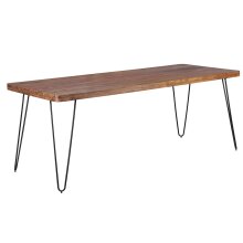 Esstisch in Braun aus Massivholz Sheesham - 80x200x76cm...