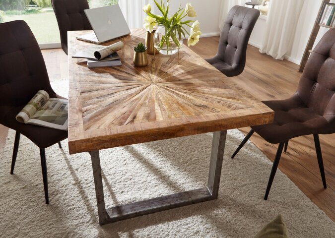 Esstisch Küchentisch Esszimmertisch Tisch Massivholz Mangoholz 180x90x76 cm Holz 
