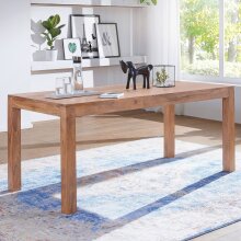 Esstisch in Braun aus Massivholz Akazie - 60x120x76cm (LxBxH)