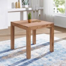 Esstisch in Braun aus Massivholz Akazie - 80x80x76cm (LxBxH)