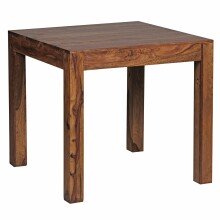 Esstisch in Braun aus Massivholz Sheesham - 80x80x76cm...