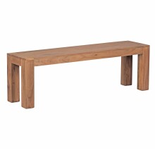 Sitzbank in Braun aus Massivholz Akazie - 140x35x45cm...