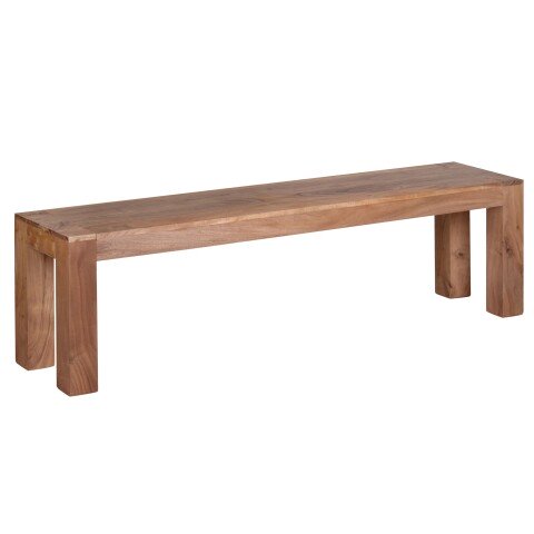 Sitzbank in Braun aus Massivholz Akazie - 160x35x45cm (LxBxH)