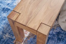 Sitzbank in Braun aus Massivholz Akazie - 180x35x45cm (LxBxH)