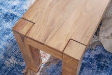 Sitzbank in Braun aus Massivholz Akazie - 180x35x45cm (LxBxH)