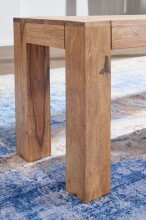 Sitzbank in Braun aus Massivholz Akazie - 180x35x45cm (LxBxH)