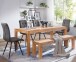 Sitzbank in Braun aus Massivholz Akazie - 180x35x45cm (LxBxH)