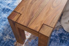 Sitzbank in Braun aus Massivholz Sheesham - 180x35x45cm (LxBxH)