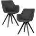 Esszimmerstuhl (2er Set) in Schwarz - 64x58x85 (LxBxH)