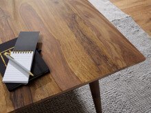 Esstisch in Braun aus Sheesham Massivholz - 60x120x76cm (LxBxH)
