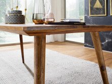 Esstisch in Braun aus Sheesham Massivholz - 80x160x76cm (LxBxH)