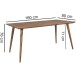 Esstisch in Braun aus Sheesham Massivholz - 80x160x76cm (LxBxH)