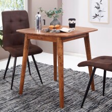 Esstisch in Braun aus Sheesham Massivholz - 80x80x78cm (LxBxH)