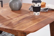 Esstisch in Braun aus Sheesham Massivholz - 80x80x78cm (LxBxH)