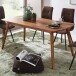 Esstisch in Braun aus Sheesham Massivholz - 60x120x77cm (LxBxH)